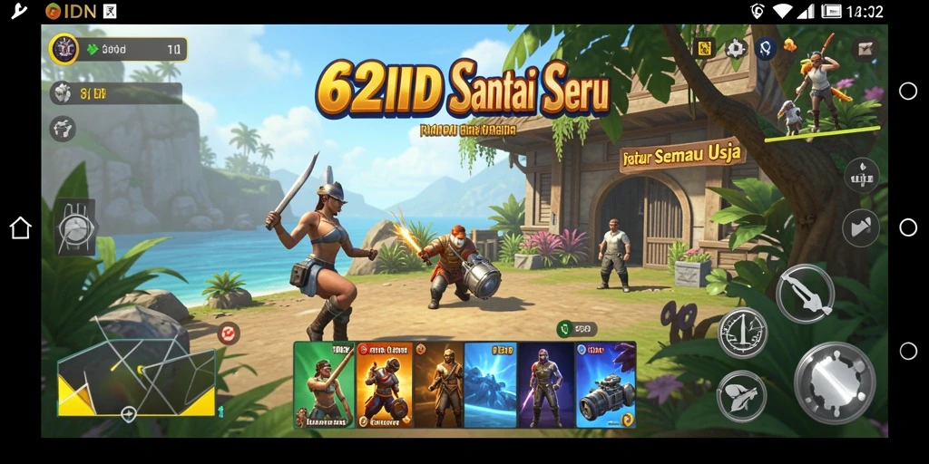 Screenshot menunjukkan gameplay seru dan santai dari 62IDN.