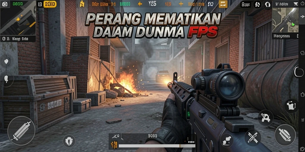 Screenshot utama menampilkan aksi seru dalam gameplay FPS 88ID.