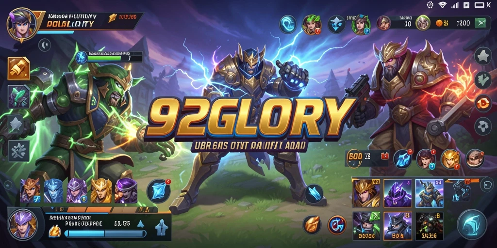 Tampilan antarmuka aplikasi Utility 92GLORY yang modern dan menarik.