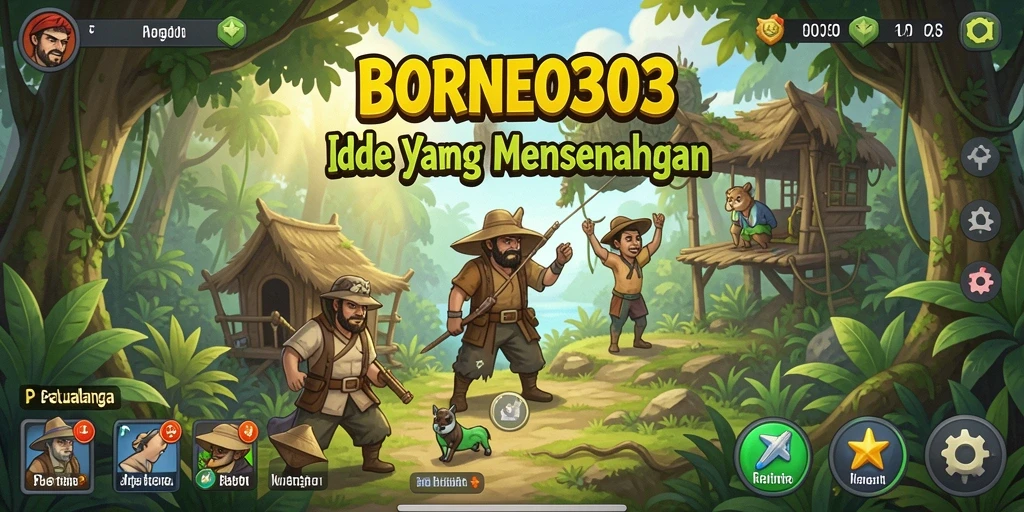 Tampilan gameplay menarik dan penuh warna dari BORNEO303.