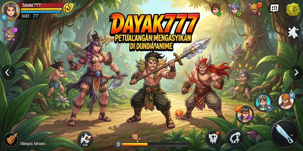 Tampilan gameplay DAYAK777 dengan karakter anime yang menawan.
