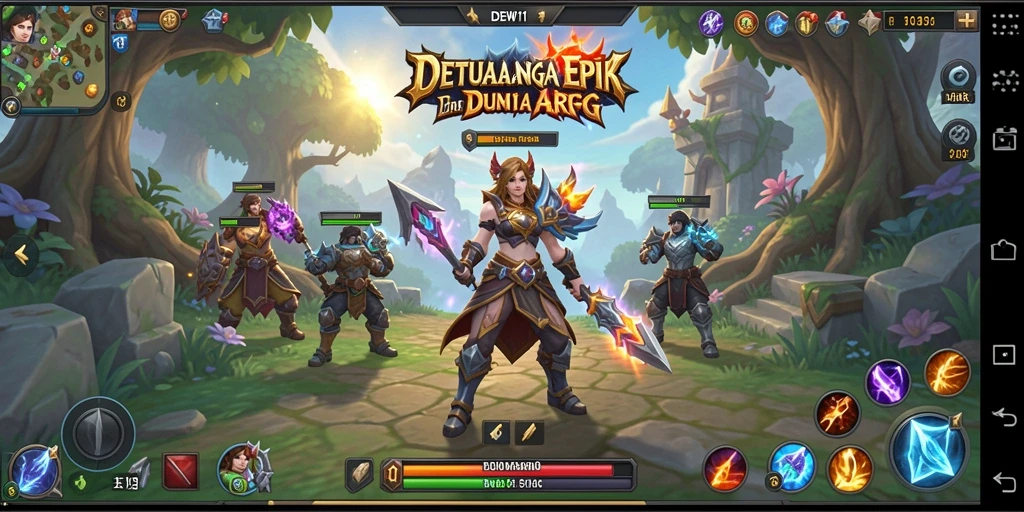 Tangkapan layar gameplay DEWI11 yang epik dan penuh aksi.