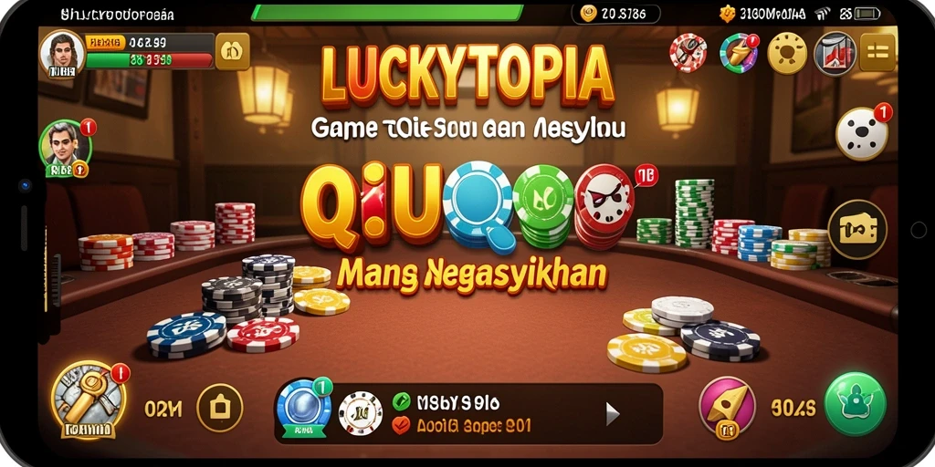 Tampilan gameplay QiuQiu dari LUCKYTOPIA yang mengasyikkan.