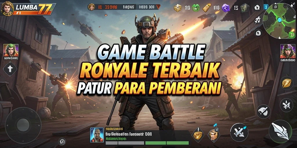 Screenshot gameplay LUMBA77 yang menampilkan aksi intens Battle Royale.