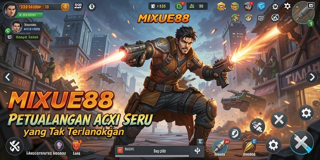 Tampilan aksi mendebarkan dalam permainan MIXUE88.