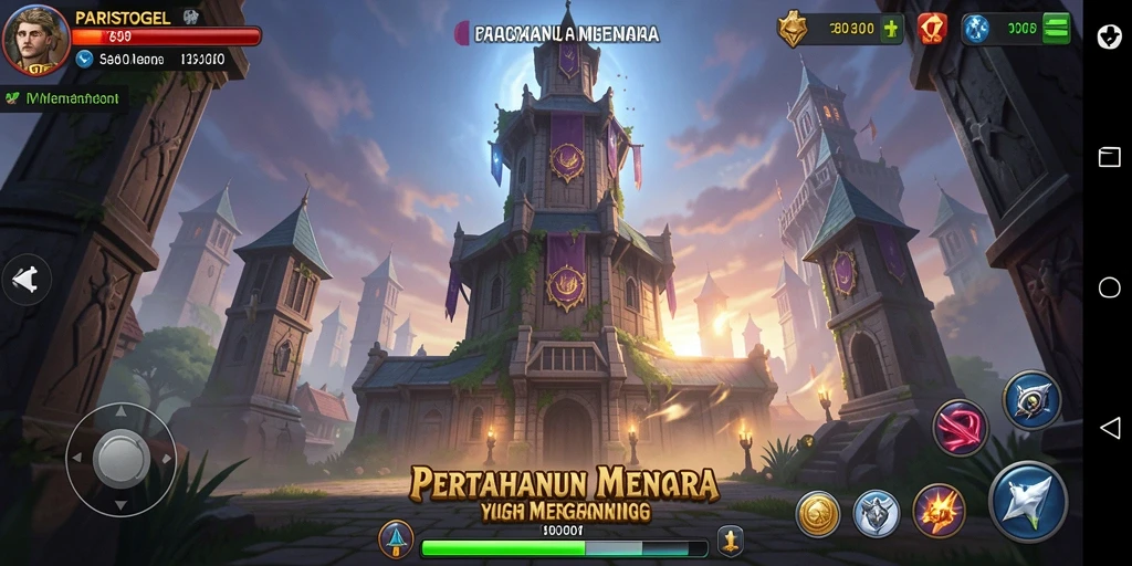 Tampilan gameplay PARISTOGEL yang mendebarkan dalam Tower Defense.