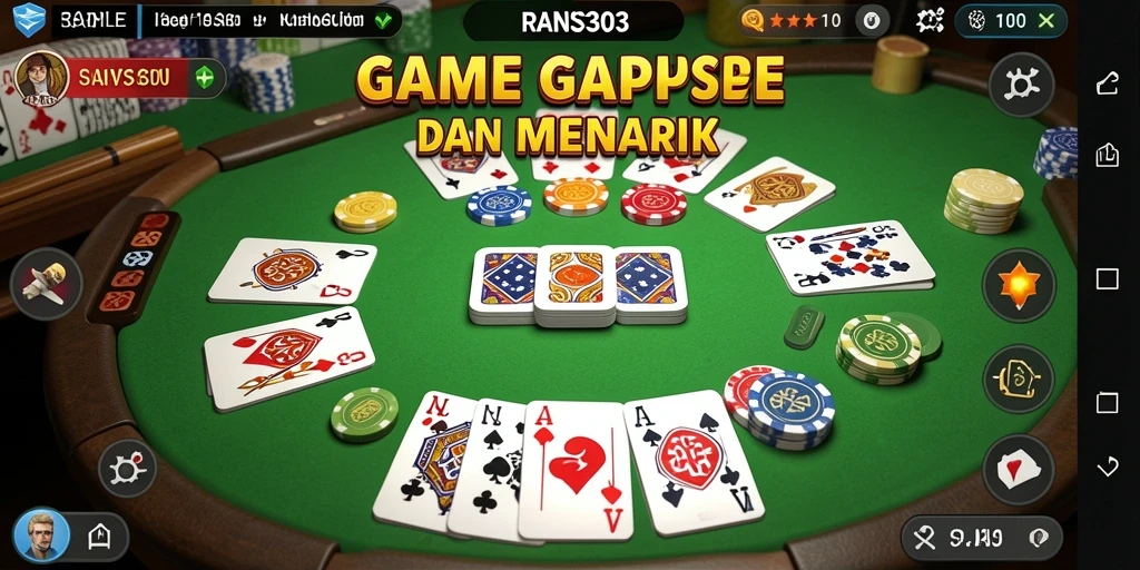 Screenshot gameplay RANS303 yang menampilkan keseruan bermain Gaple.