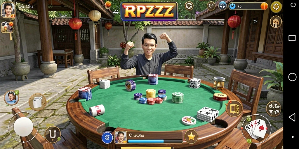 Tampilan gameplay seru dan kompetitif QiuQiu di RPZZZ.