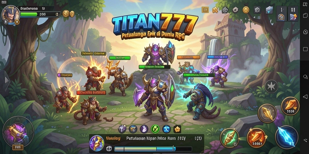 Tampilan gameplay RPG menarik di TITAN777, penuh aksi dan strategi.