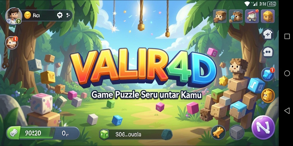Tampilan gameplay VALIR4D yang menarik saat menyelesaikan puzzle.