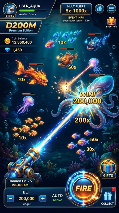 Antarmuka pengguna yang intuitif dari aplikasi d200m.